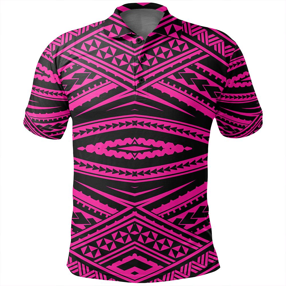 Unisex Polynesian Tatau Pink Polo Shirt - Polynesian Pride