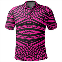 Unisex Polynesian Tatau Pink Polo Shirt - Polynesian Pride