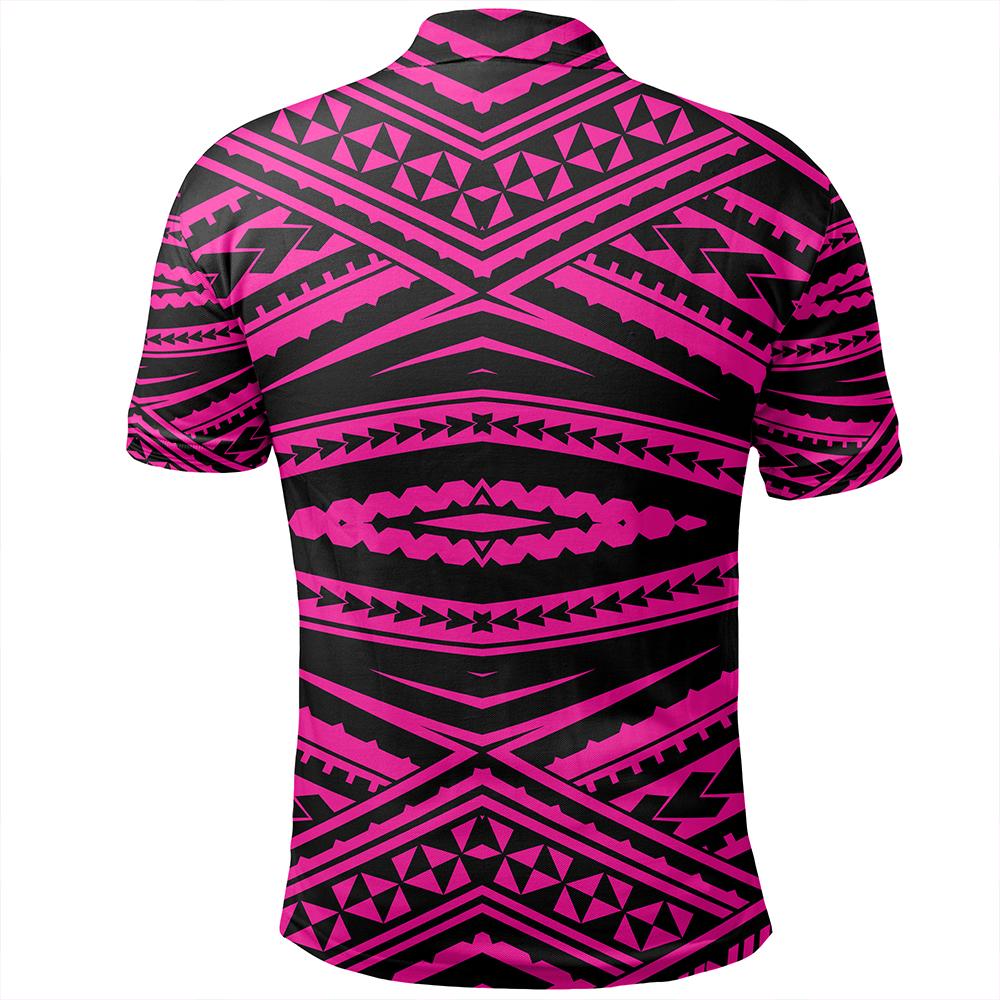 Unisex Polynesian Tatau Pink Polo Shirt - Polynesian Pride
