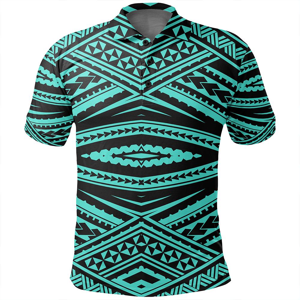 Unisex Polynesian Tatau Turquoise Polo Shirt - Polynesian Pride