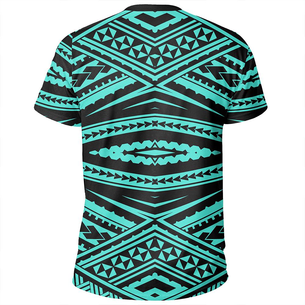 Polynesian Tatau Turquoise T Shirt - Polynesian Pride