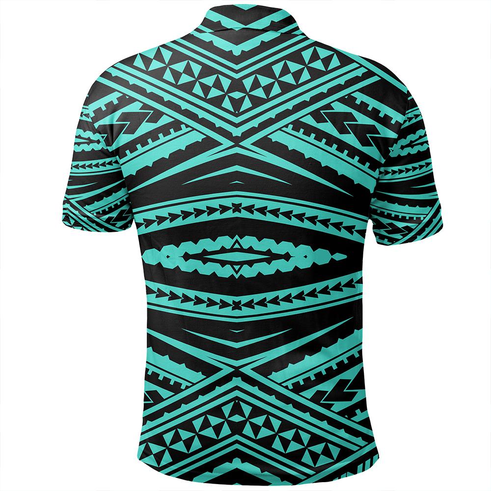 Unisex Polynesian Tatau Turquoise Polo Shirt - Polynesian Pride