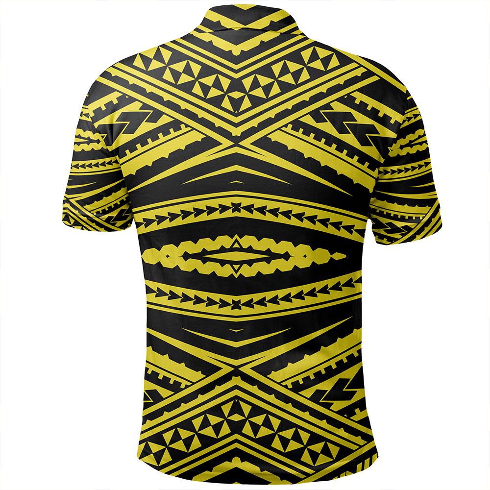 Unisex Polynesian Tatau Yellow Polo Shirt - Polynesian Pride