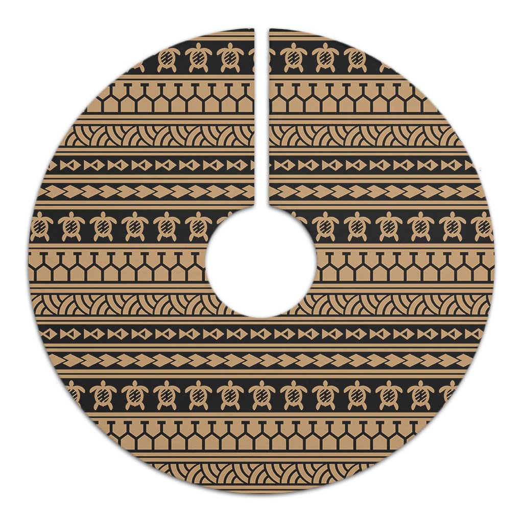 Polynesian Tattoo Tribal Gold Tree Skirt - Polynesian Pride