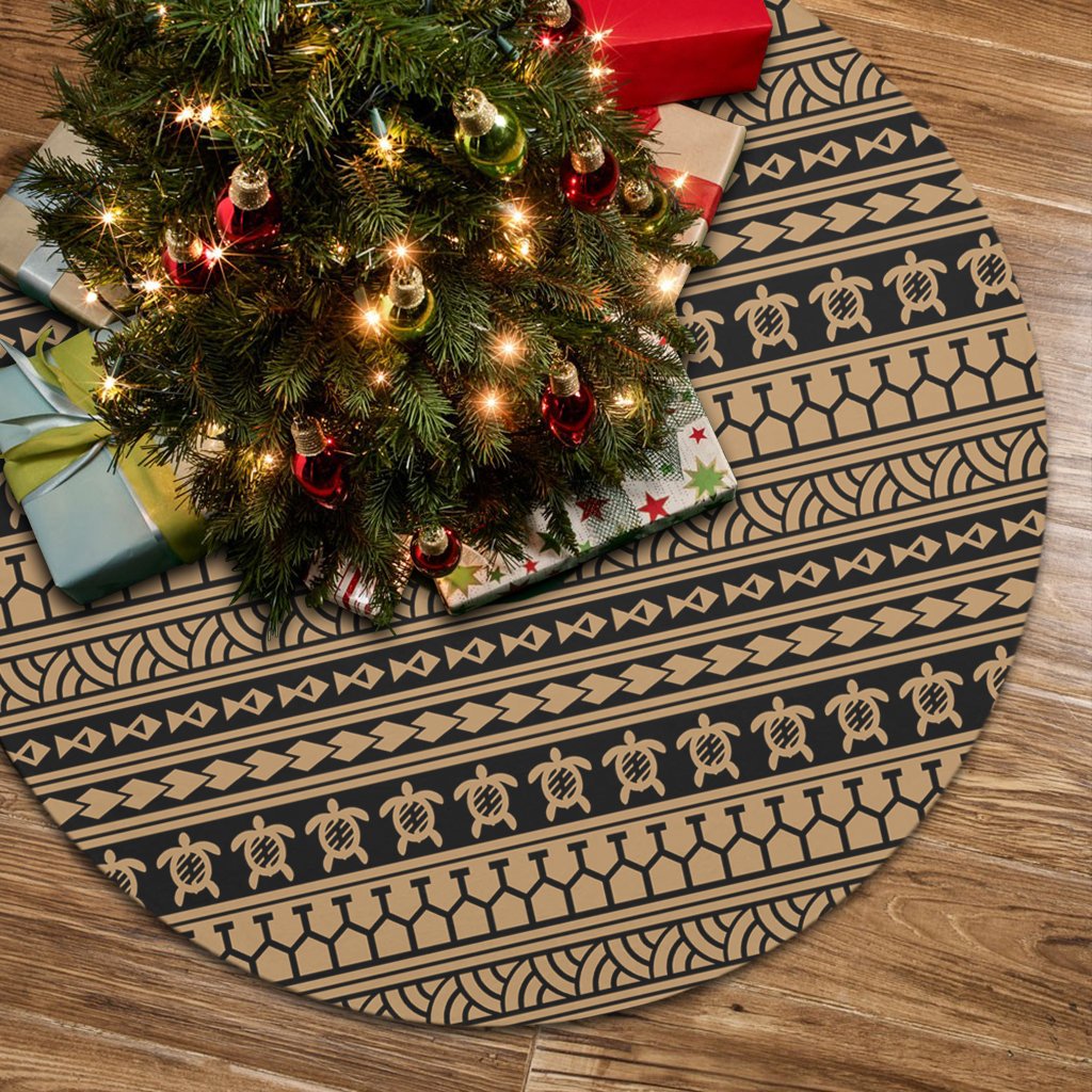 Polynesian Tattoo Tribal Gold Tree Skirt 85x85 cm Gold Tree Skirt - Polynesian Pride