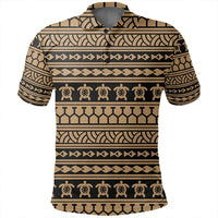 Unisex Polynesian Tattoo Tribal Gold Polo Shirt - Polynesian Pride