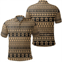 Unisex Polynesian Tattoo Tribal Gold Polo Shirt Unisex Art - Polynesian Pride