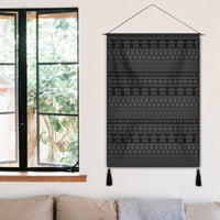 Polynesian Tattoo Tribal Gray Hanging Poster - AH Hanging Poster 50 x 75 cm Cotton And Linen - Polynesian Pride