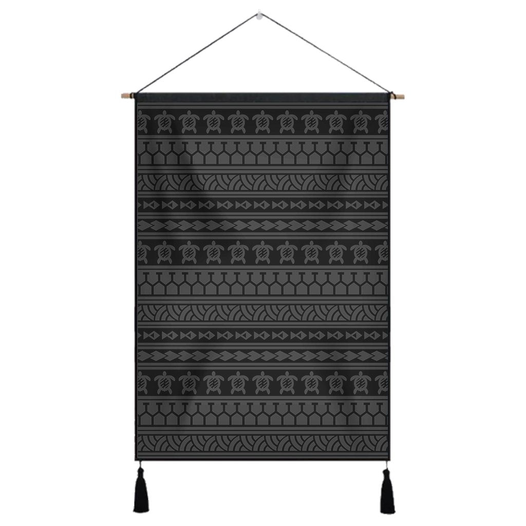 Polynesian Tattoo Tribal Gray Hanging Poster - AH Hanging Poster 43 x 65 cm Cotton And Linen - Polynesian Pride