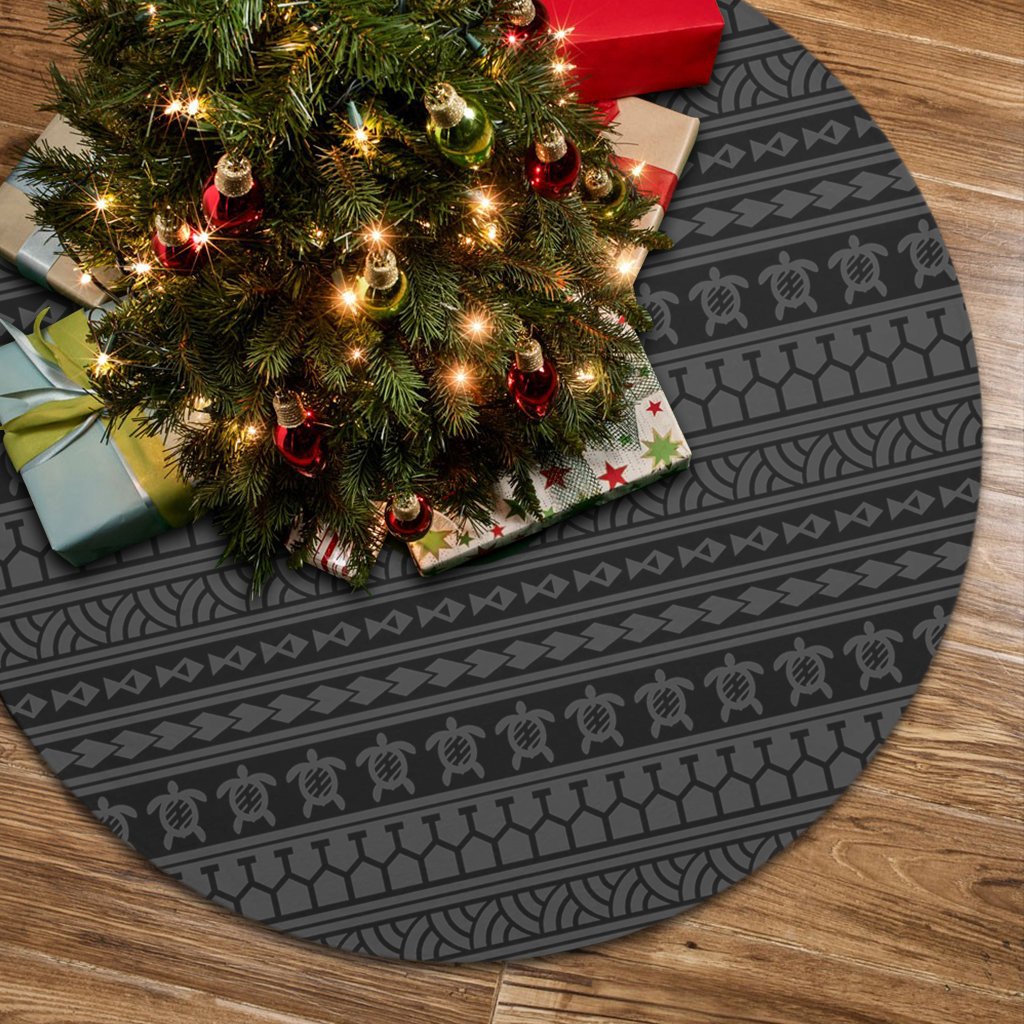 Polynesian Tattoo Tribal Gray Tree Skirt 85x85 cm Gray Tree Skirt - Polynesian Pride