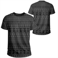 Polynesian Tattoo Tribal Gray T Shirt Unisex Polyester - Polynesian Pride