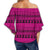 Polynesian Tattoo Tribal Pink Hawaii Women's Off Shoulder Wrap Waist Top - Polynesian Pride