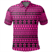 Unisex Polynesian Tattoo Tribal Pink Polo Shirt - Polynesian Pride