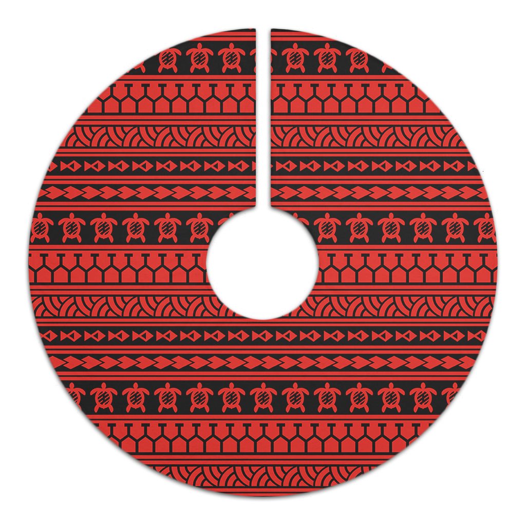 Polynesian Tattoo Tribal Red Tree Skirt - Polynesian Pride