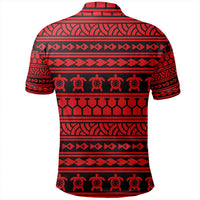 Unisex Polynesian Tattoo Tribal Red Polo Shirt - Polynesian Pride