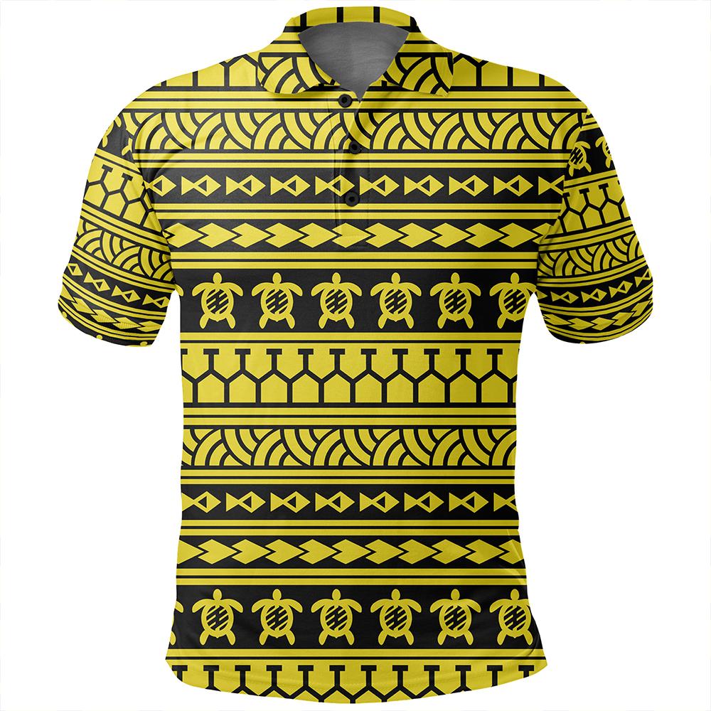 Unisex Polynesian Tattoo Tribal Yellow Polo Shirt - Polynesian Pride