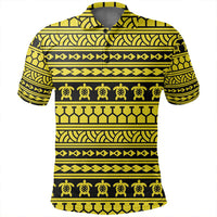 Unisex Polynesian Tattoo Tribal Yellow Polo Shirt - Polynesian Pride