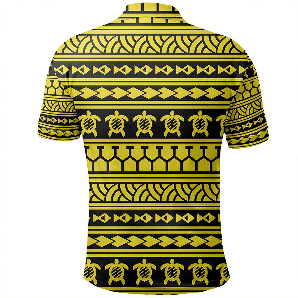 Unisex Polynesian Tattoo Tribal Yellow Polo Shirt - Polynesian Pride