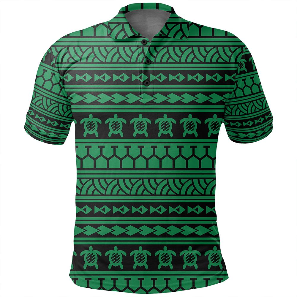 Unisex Polynesian Tattoo tribal Green Polo Shirt - Polynesian Pride