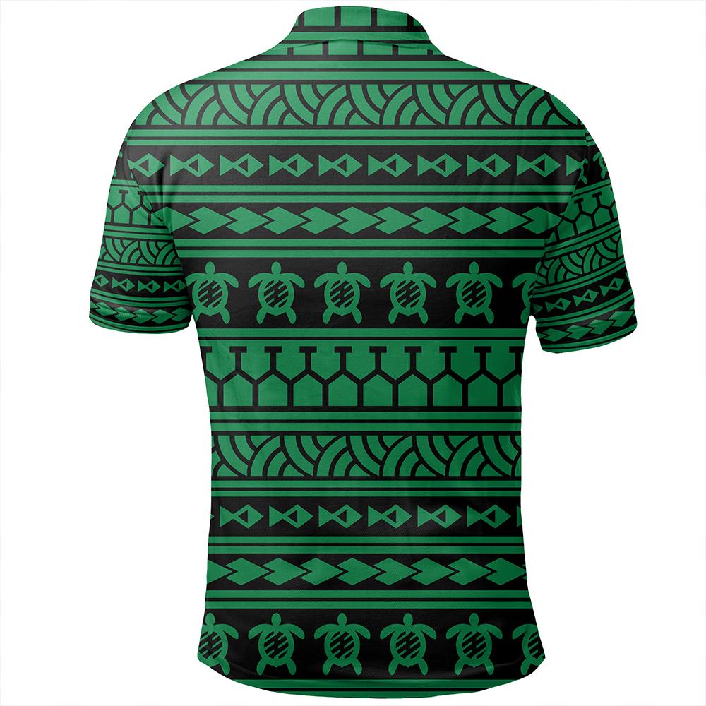 Unisex Polynesian Tattoo tribal Green Polo Shirt - Polynesian Pride