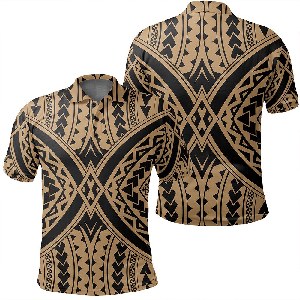 Unisex Polynesian Tradition Gold Polo Shirt Unisex Art - Polynesian Pride