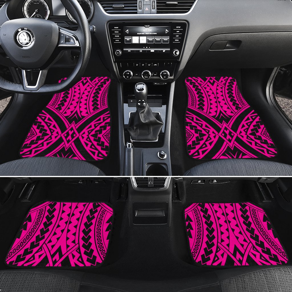 Polynesian Tradition Pink Hawaii Car Floor Mats Pink One Size - Polynesian Pride