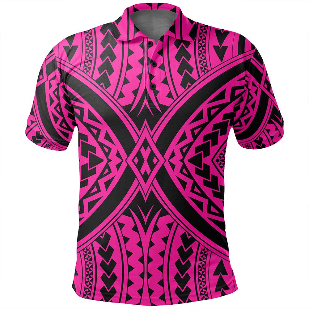 Unisex Polynesian Tradition Pink Polo Shirt - Polynesian Pride