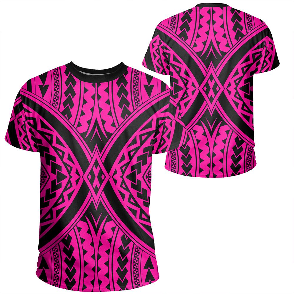 Polynesian Tradition Pink T Shirt Unisex Polyester - Polynesian Pride