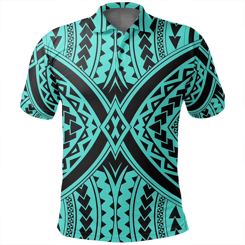 Unisex Polynesian Tradition Turquoise Polo Shirt - Polynesian Pride