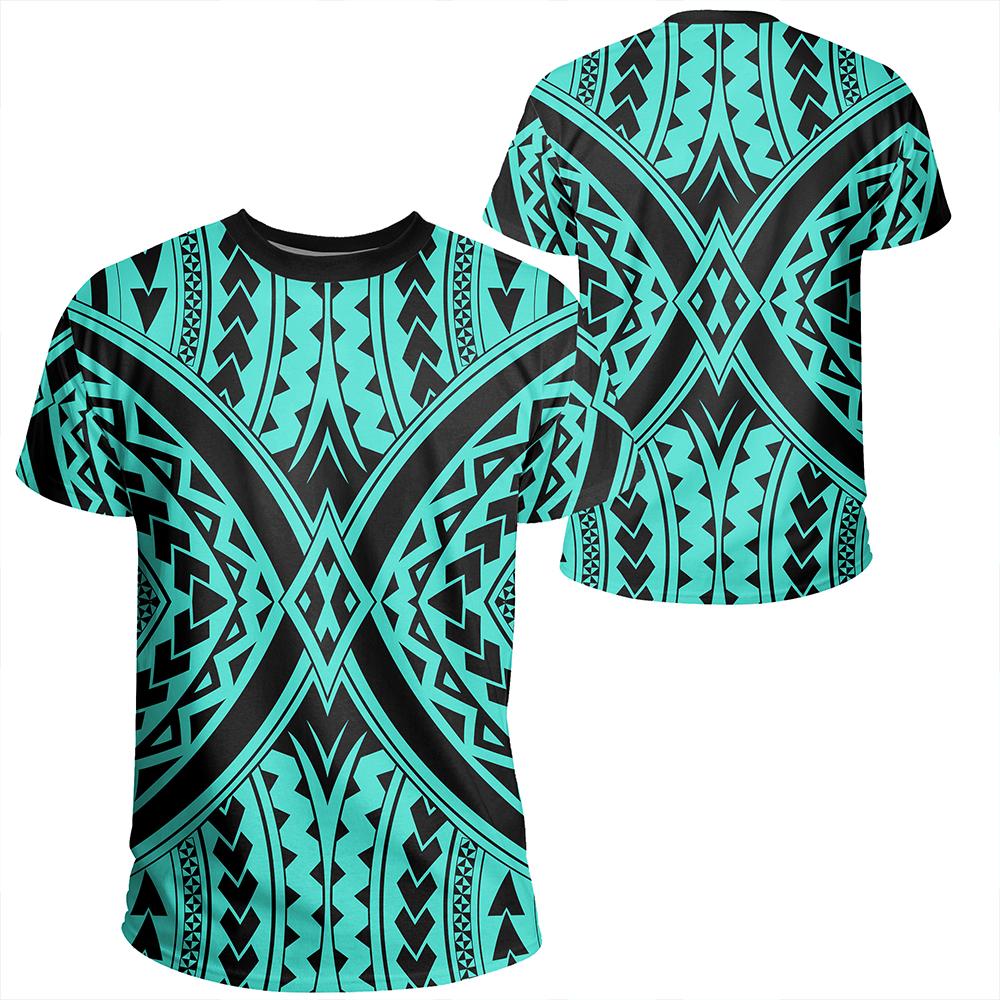 Polynesian Tradition Turquoise T Shirt Unisex Polyester - Polynesian Pride