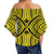 Polynesian Tradition Yellow Hawaii Women's Off Shoulder Wrap Waist Top - Polynesian Pride