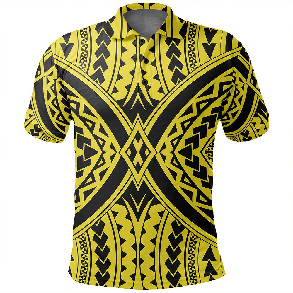 Unisex Polynesian Tradition Yellow Polo Shirt - Polynesian Pride