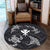 Polynesian Turtle Hammerhead Shark Ray Kanaka Hawaii Round Carpet Circle - AH - Polynesian Pride