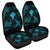 Polynesian Turtle Hammerhead Shark Ray Kanaka Hawaii Car Seat Covers Circle Blue - AH Universal Fit Black - Polynesian Pride