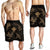 Polynesian Turtle Hammerhead Shark Ray Kanaka Hawaii Men's Shorts Circle Gold - AH - Polynesian Pride