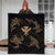 Polynesian Turtle Hammerhead Shark Ray Kanaka Hawaii Premium Quilts Circle Gold - AH - Polynesian Pride