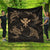 Polynesian Turtle Hammerhead Shark Ray Kanaka Hawaii Premium Quilts Circle Gold - AH Black - Polynesian Pride