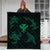 Polynesian Turtle Hammerhead Shark Ray Kanaka Hawaii Premium Quilts Circle Green - AH - Polynesian Pride