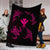 Polynesian Turtle Hammerhead Shark Ray Kanaka Hawaii Premium Blankets Circle Pink - AH - Polynesian Pride