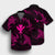 Polynesian Turtle Hammerhead Shark Ray Kanaka Hawaii Hawaiian Shirt Circle Pink - AH - Polynesian Pride