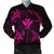Polynesian Turtle Hammerhead Shark Ray Kanaka Hawaii Bomber Jacket Circle Pink - AH Black Unisex - Polynesian Pride