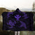 Polynesian Turtle Hammerhead Shark Ray Kanaka Hawaii Hooded Blanket Circle Purple - AH - Polynesian Pride