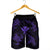 Polynesian Turtle Hammerhead Shark Ray Kanaka Hawaii Men's Shorts Circle Purple - AH - Polynesian Pride