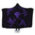 Polynesian Turtle Hammerhead Shark Ray Kanaka Hawaii Hooded Blanket Circle Purple - AH Hooded Blanket White - Polynesian Pride