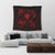 Polynesian Turtle Hammerhead Shark Ray Kanaka Hawaii Tapestry Circle Red - AH - Polynesian Pride