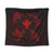 Polynesian Turtle Hammerhead Shark Ray Kanaka Hawaii Tapestry Circle Red - AH Wall Tapestry Black - Polynesian Pride