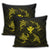 Polynesian Turtle Hammerhead Shark Ray Kanaka Hawaii Pillow Covers Circle Yellow - AH - Polynesian Pride