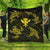 Polynesian Turtle Hammerhead Shark Ray Kanaka Hawaii Premium Quilts Circle Yellow - AH Black - Polynesian Pride