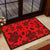 Polynesian Turtle Palm And Sea Pebbles Red Hawaii Door Mat - Polynesian Pride