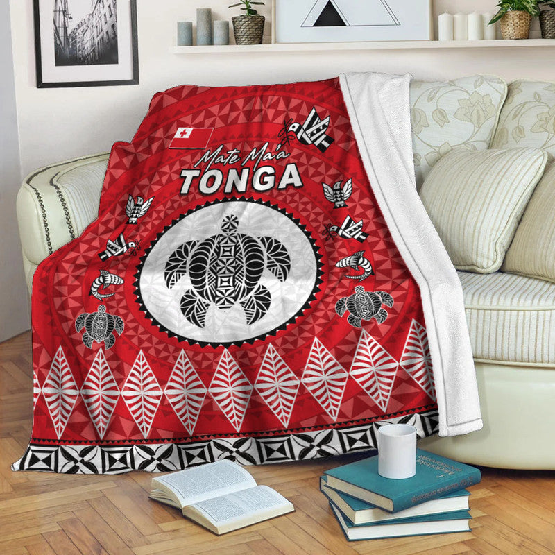 Mate Ma'a Tonga Ngatu Fonu Rugby Premium Blanket LT6 White - Polynesian Pride